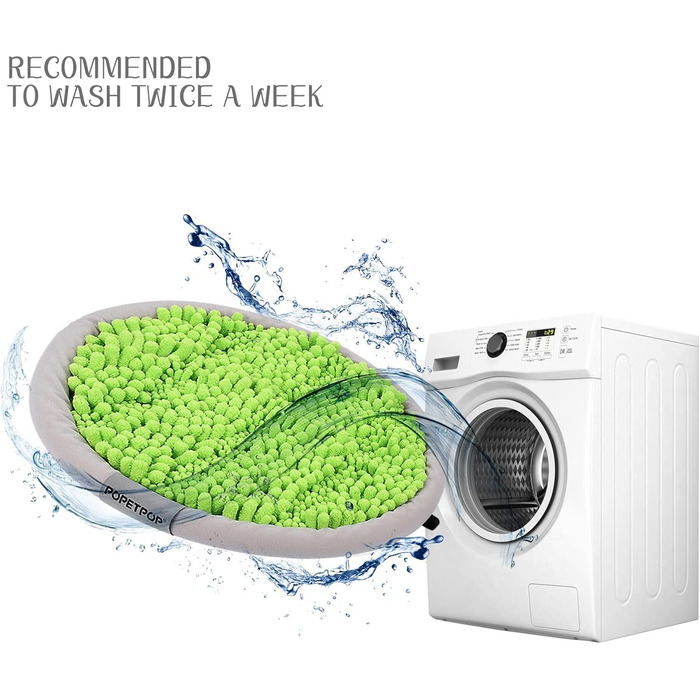 Schnüffelmatte для собак POPETPOP: миюча, з присосками, килимок для корму, великий/маленький, зелений (42 см)