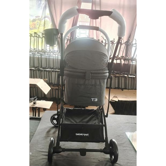 Дитяча та переносна коляска 3 в 1 для собак та котів T3, чорна