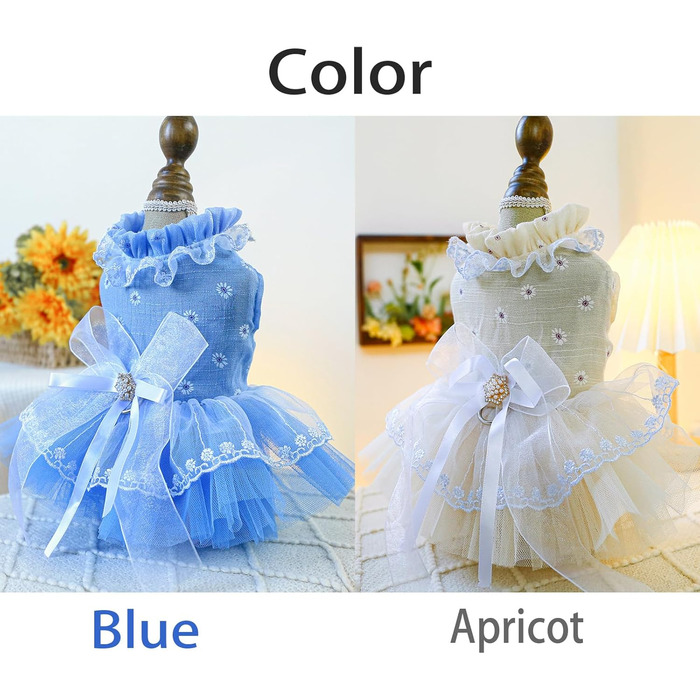 Сукня для собак - сукня-тьюль для маленьких собак та котів, розмір L, кольоро апельсиновий