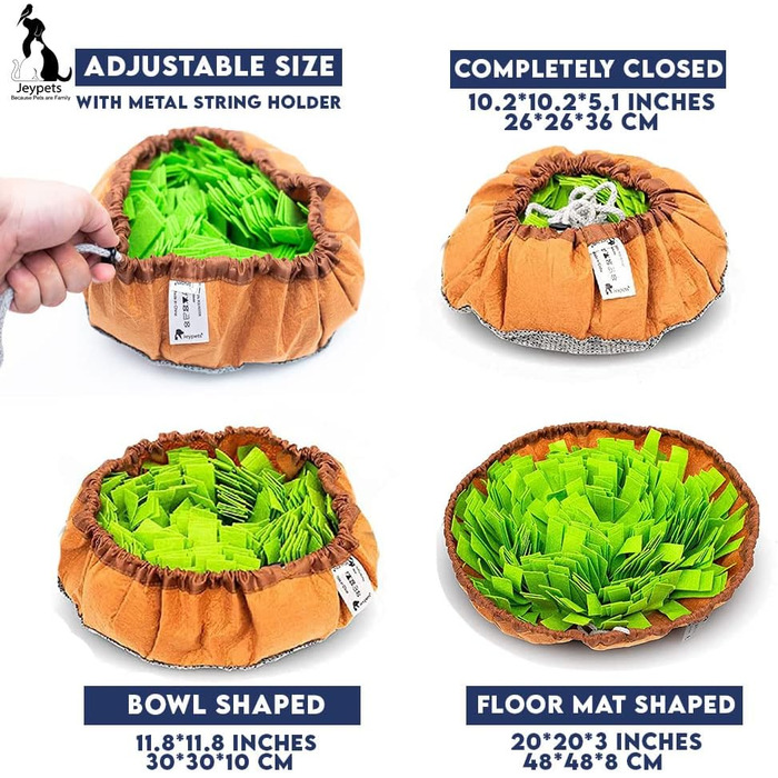 Schnüffelmatte для собак Jeypets з іграшкою-шнурком. Розвиває навички пошуку їжі. Чудовий подарунок на день народження вашого улюбленця.