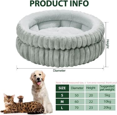 Килимок для котів ODIWEN 50x50 см, м'який, сірий - зручне ліжко для котів та маленьких собак