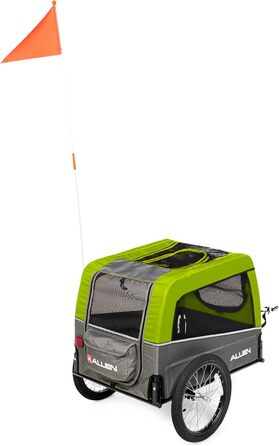 Причіп для велосипеда для собак, розмір M, зелений