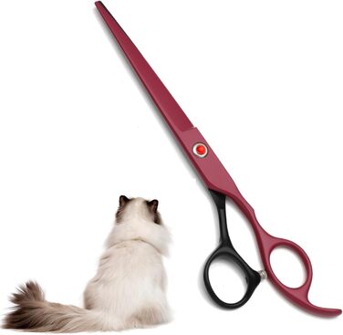 Набір професійних ножиць для собак та котів 4-в-1, включаючи ножиці для фінальної обробки, гребінець для грумінгу, з нержавіючої сталі 440C