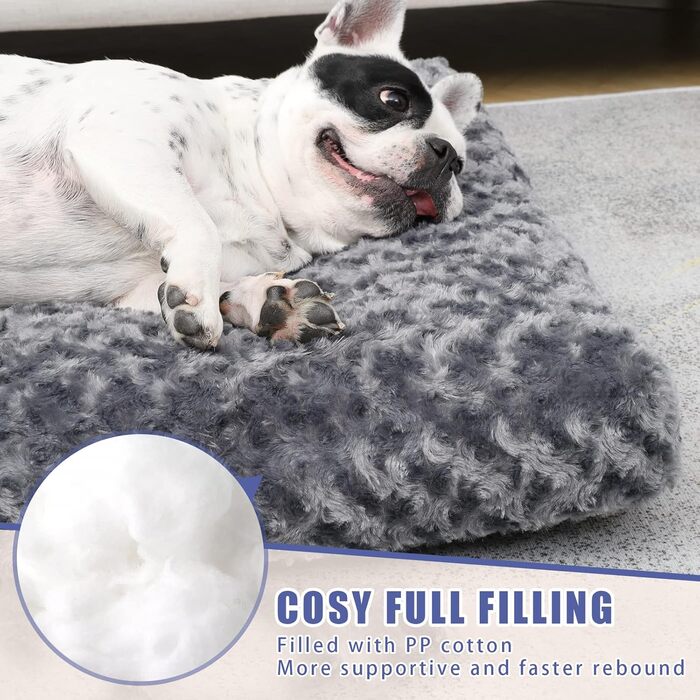 Крісло-ліжко для собак середніх порід, м'яке, неслизьке, сірого кольору, 76x52 см