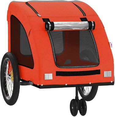 Причіп для собак Robuster Oxford, залізний, з ПВХ, вантажопідйомність 45 кг, Model93989 (Помаранчевий, 68 x 137 x 72 см)