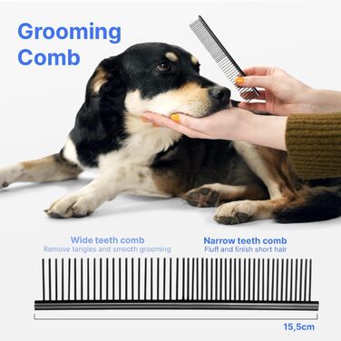 Набір професійних ножиць для собак RAGI - 4 шт. - ножиці для стрижки собак, вигнуті - ножиці для собак з круглим кінчиком - для собак та котів - чорного кольору