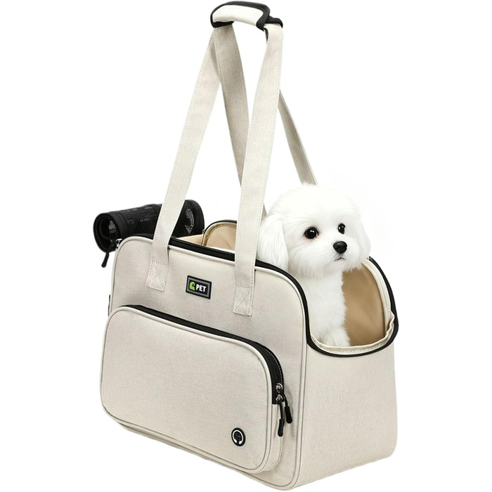 Сумка-переноска для цуценят TyCylKu: дихаюча сітчаста сумка з ременем, легка переноска для собак, для щоденних покупок, прогулянок, парків, пікніків, подорожей, ветеринара, відвідувань