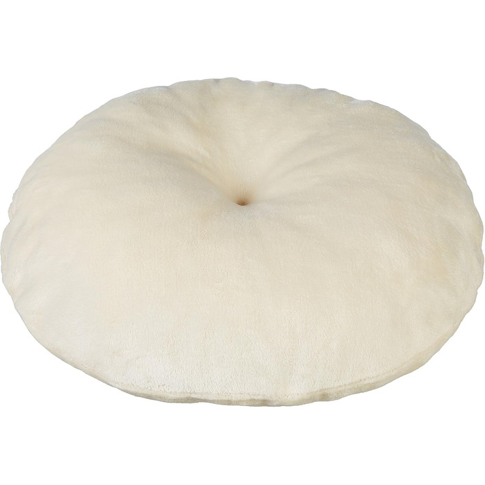 Кругле лежанка для собак та котів Amazon Basics, L 50 x B 50 x H 20 см, коричнево-кремовий