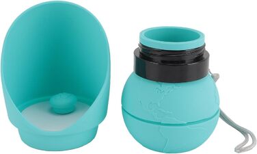 Складана пляшка для води для собак, силіконовий напійник для тварин, диспенсер для води для цуценят, дорожній напійник для собак, для прогулянок та походів (Blue)