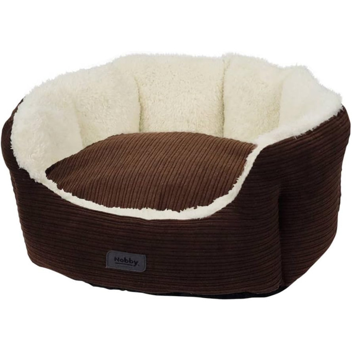Лягушкове ліжко Nobby Komfortbett oval KAMBA коричневого кольору, 55 x 50 x 21 см