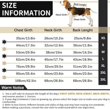 Водонепроникний теплий зимовий одяг для собак - куртка-манжетка з отвором для шлейки, армійський камуфляж, для собак маленьких, середніх та великих порід, з світловідбиваючими смугами, блискавкою (S, Абрикосовий)