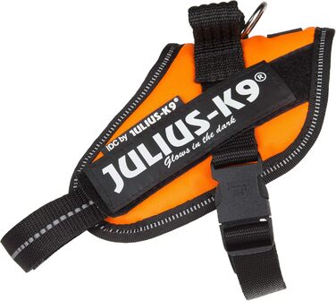 Шлея Julius-K9 IDC Power для собак, 2 нашивки, UV-помаранчева, Mini-Mini