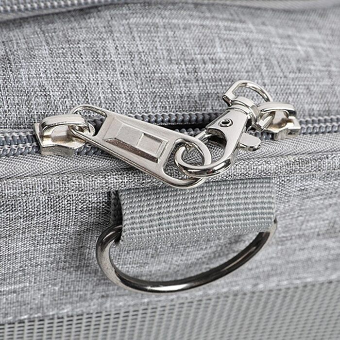 Транспортна сумка для собак Haustier – зручна та складна сумка-переноска для собак, Oxford-тканина (рожева/сіра)