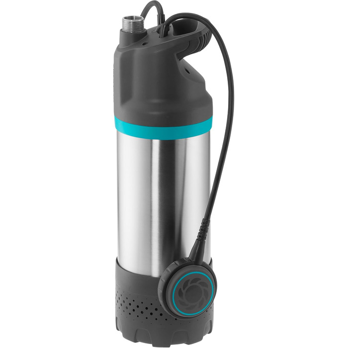 Занурювальний насос Gardena 5900/4 inox для чистої води, 5900 л/год, з фільтром та захистом від сухого ходу, тиха робота