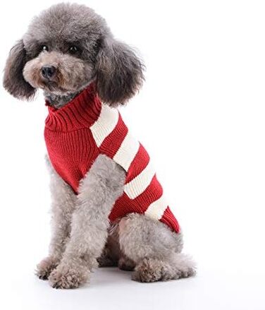 Пуловер для собак на Різдво: теплий в'язаний пуловер-роллінґ з орнаментом для цуценят та дорослих собак, розмір XXL. Ідеальний подарунок для вашого улюбленця!
