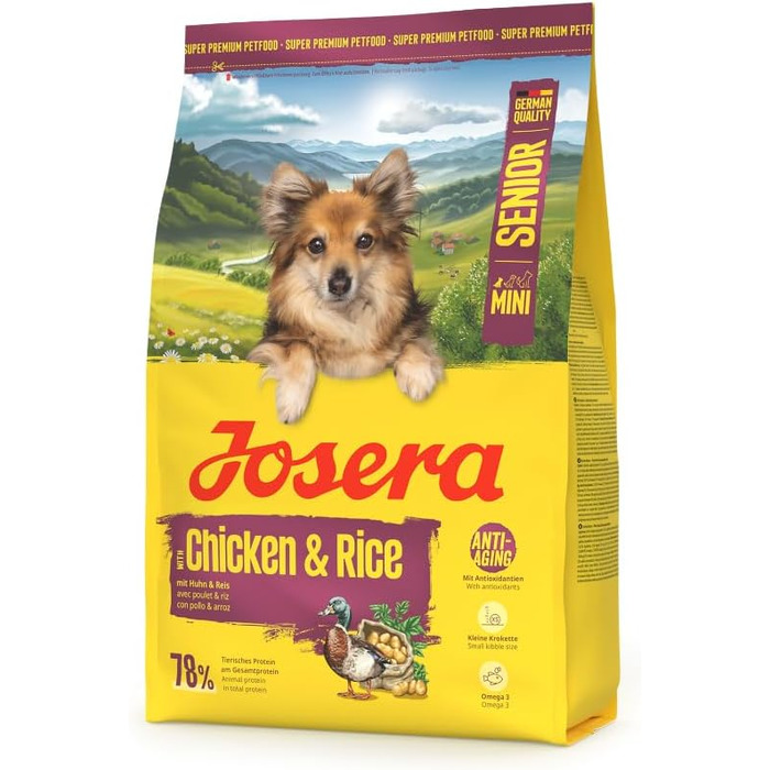 Корм для собак Josera Mini Senior для літніх собак малих порід, сухий, 3 кг