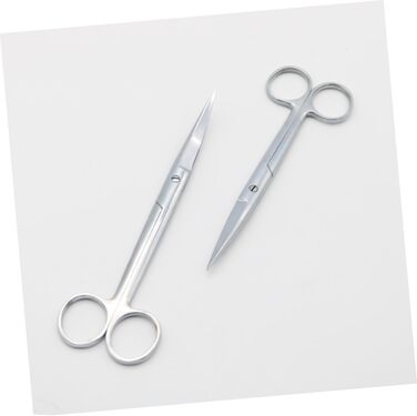 Професійні ножиці для грумінгу тварин VICASKY (2 шт.) з нержавіючої сталі, прямі та вигнуті кінчики, для салонів та дому