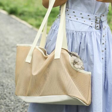 Транспортна переноска для собак та котів, складна переноска для тварин, переноска-сумка з сітки, велика та дихаюча переноска для цуценят