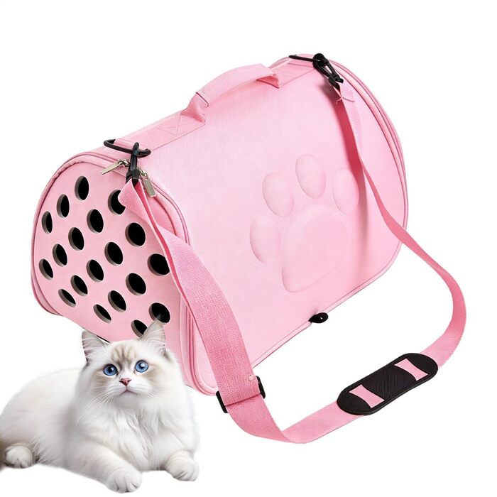 М'яка переноска для котів Huehkir - сумка-переноска для вигулу, рожева