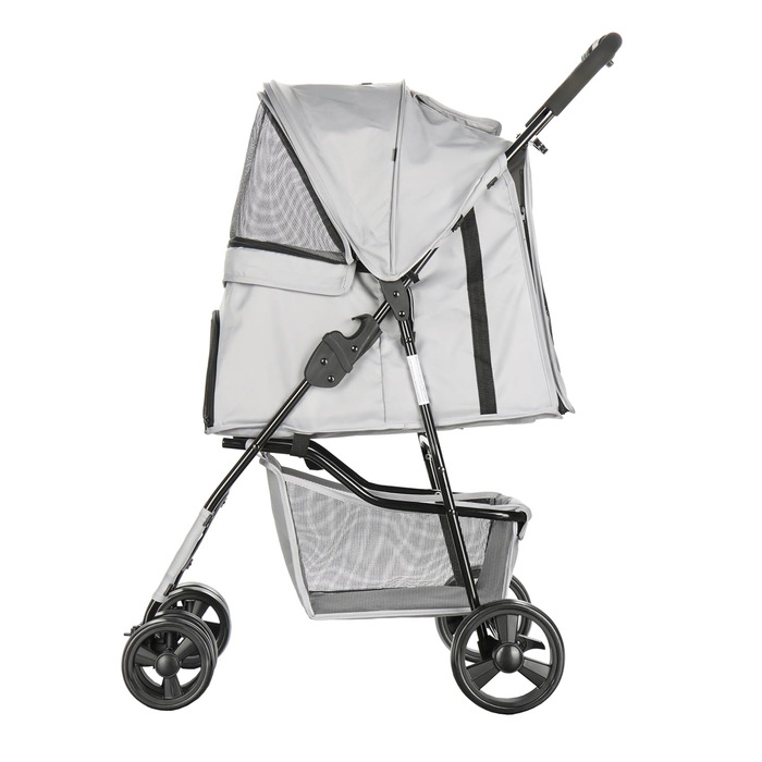 Візок для собак Сенна сірий, зручний для прогулянок