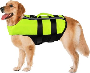 PETLEO Жилет рятувальний для собак, світловідбиваючий, з ручкою для рятування (L)