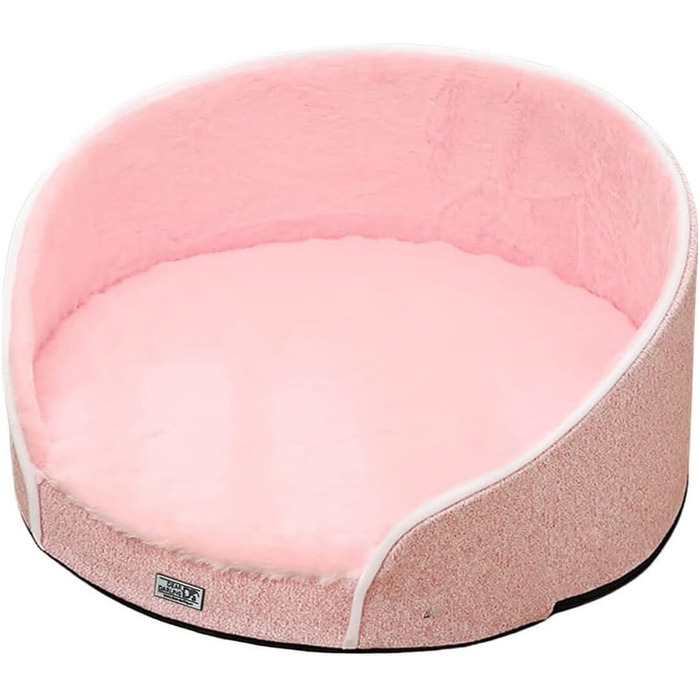 Ортопедичний лежак для котів та собак, м'який та зручний, з memory foam та знімним чохлом (S, рожевий)