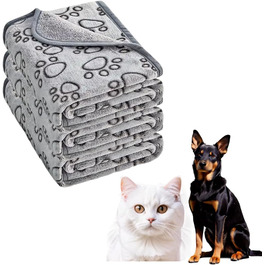 Набір з 3-х фланелевих ковдр MYPETSTOCK для собак і котів, 76x52 см, м'які, теплі, всесезонні, машинне прання, розмір M