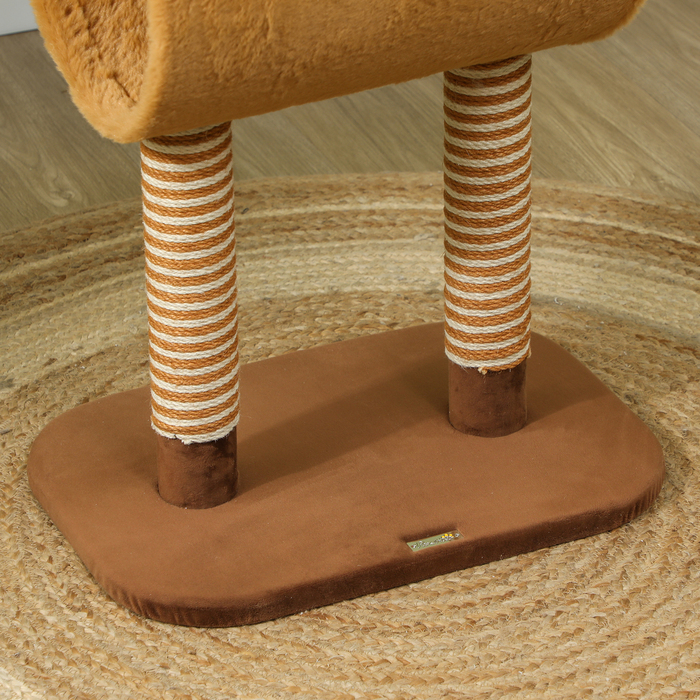 PawHut Cat Tree 98 см Котяча вежа в дизайні оленя, з печерою, ігровим м'ячем, джутовими стовбурами, кігтеточкою для кішок, лазить по дереву, для середніх кішок, коричневий | Аосом