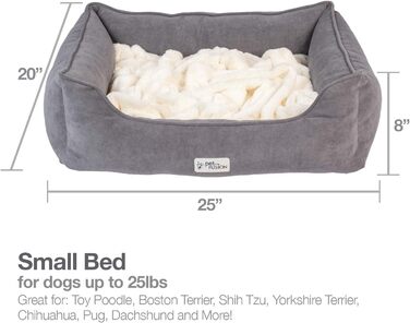 Ліжко для собак і котів PetFusion Calming Cuddler S, антистрес, із піни з ефектом пам’яті, з пледом для копання, 62x53 см