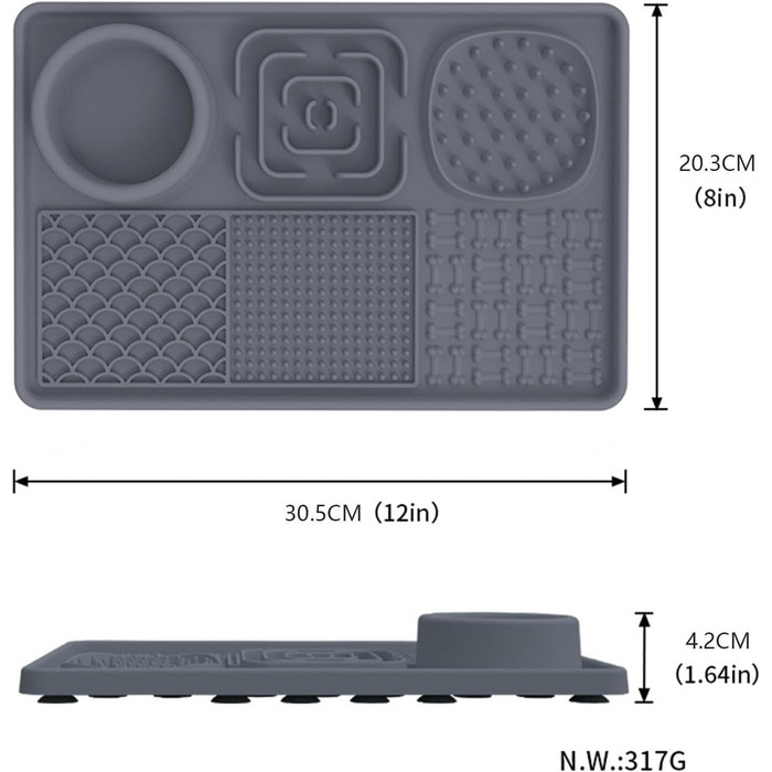 Килимок для собак Leckmatte з суперпоглинанням, без BPA, антиковзаючий, силіконовий, для грумінгу, купання, дресирування, рожевий