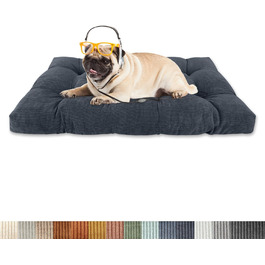 Ортопедичне ліжко для собак 60x40x6 см, м'яке, з антиковзним дном, для маленьких та середніх собак, сіро-блакитне