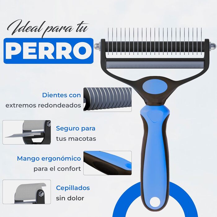 Бурштук для собак та котів 2 в 1 GLUTTONY, металевий, блакитний