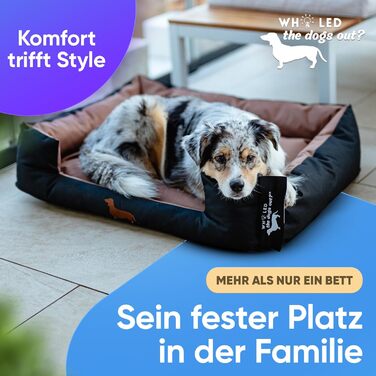 Ліжко для собак: міцне та зручне, підходить для великих та маленьких собак, цуценят та літніх тварин. Зручне собаче ліжко, кошик для собак, різні кольори (L, онікс)