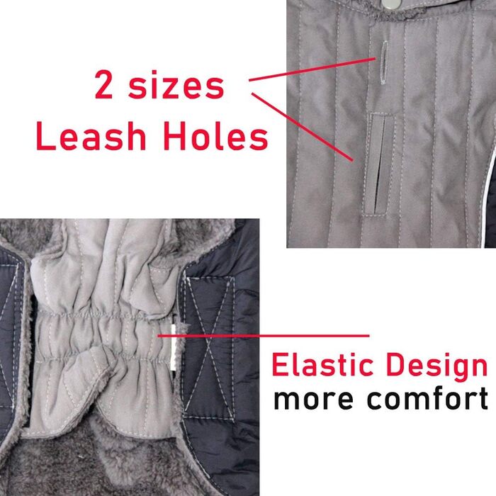 Теплий флісовий худі для собак маленьких та середніх порід. Зручна куртка для цуценят на холодну зиму. Сірий колір, розмір M (1 шт.)