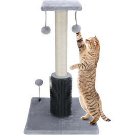 Котячий будиночок Dimaka 68,6 см з дряпалкою, покритий плюшем та мотузкою, вертикальний для котів