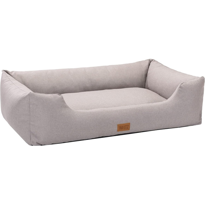 Крісло-ліжко для собак MSS e.K. з м'якою подушкою та знімним велюровим покриттям, 60 x 44 x 23 см. Підходить для великих собак, колір бежевий