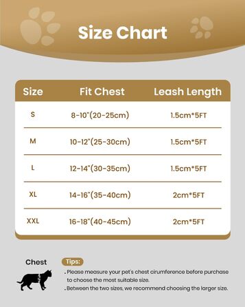 Шлейка для котів FAYOGOO з поводом, шлейка для котів анти-вислизання, регульована, з світловідбиваючими смугами, чорна M (1 шт.)