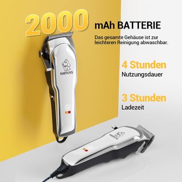 Професійна машинка для стрижки собак - бездротовий триммер для собак та котів, тиха, повний набір для грумінгу для густого хутра