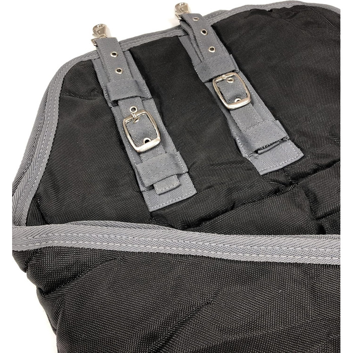 Зимова деки для коня, 500g, утеплена, м'яка, зручна, для стійла, чорна, 128 см