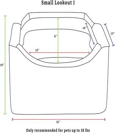 Автокрісло для собак Snoozer Lookout I, чорний діамант, 2,3-6,8 кг