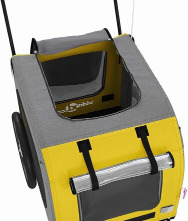 Брелок для велосипеда Oxford - жовто-сірий, вологостійкий, для собак, модель 93847