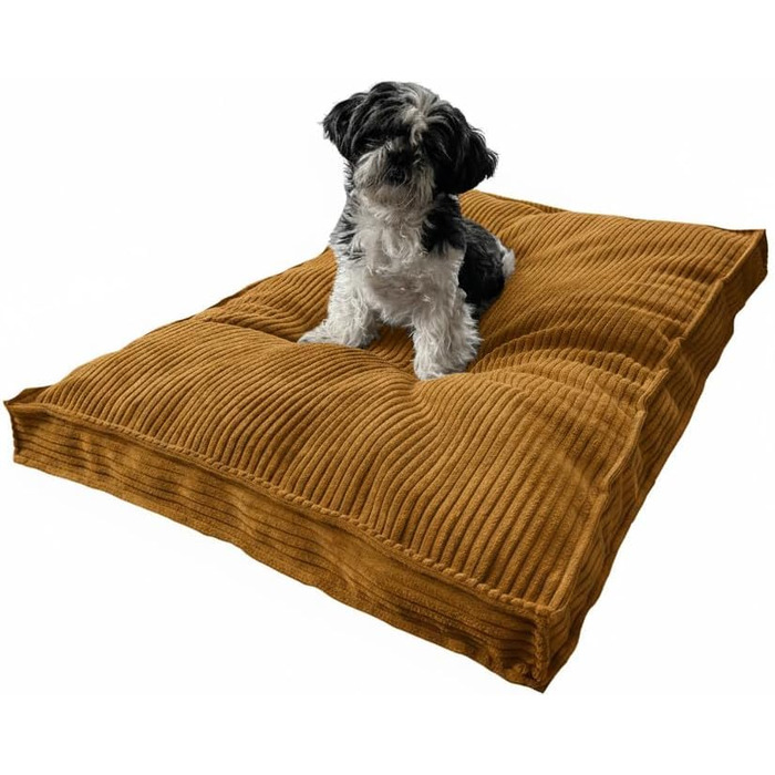 Крісло-лежанка для собак великих порід, 100 x 70 см, червоно-коричневе, зносостійке, миється