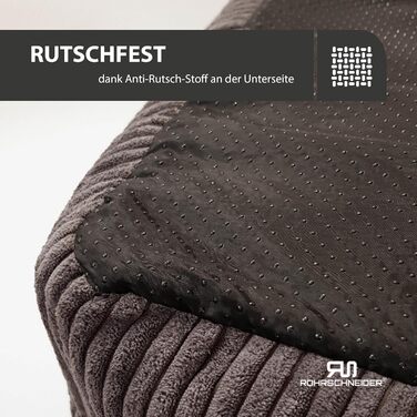 Крісло-лежанка для собак (55x42 см) з подушкою, Cordstoff, сіре, з пакетиками для відходів