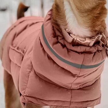 Зимовий теплий одяг для собак - водонепроникна куртка для собак, теплий одяг для тварин, товста зимова куртка (новий рожевий колір)