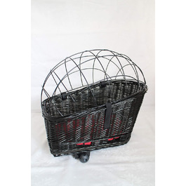 Кошик для велосипеда для перевезення багажу з плетеної лози з металевою сіткою (без подушки)