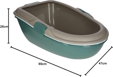 Лоток для котів Stefanplast Furba з ситом для очищення, 59x39x22 см