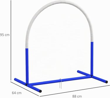 Набір для дресирування собак PawHut Agility (4 предмети), синій та помаранчевий, 88x64x95 см
