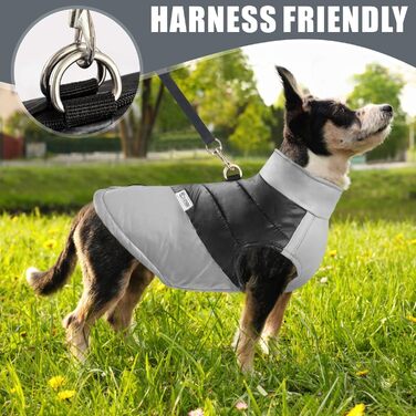 Водонепроникна куртка для собак Idepet: тепла та зручна на осінь/зиму (S, сірий)