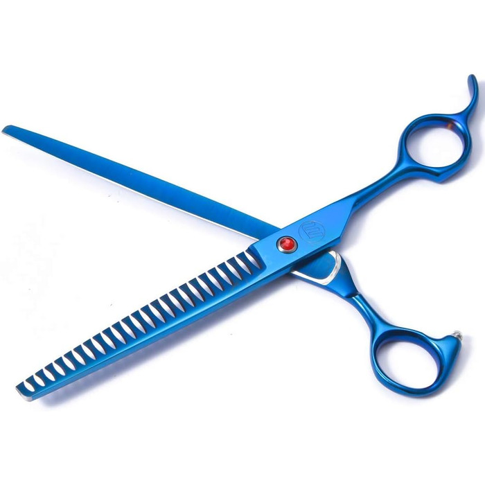 Професійний набір ножиць для собак, 17.8/20.3 см, вигнуті ножиці Chunker, ножиці для вирівнювання, гребінець для грумінгу