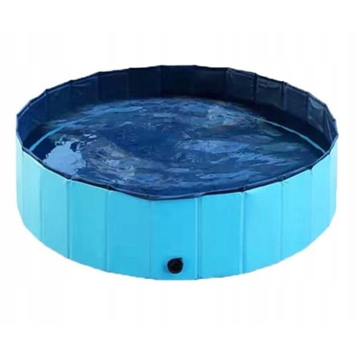 Складальний садовий басейн для собак Nobleza, розширюваний, синій, 120×30 см